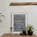Abstract Charcoal Print Artwork