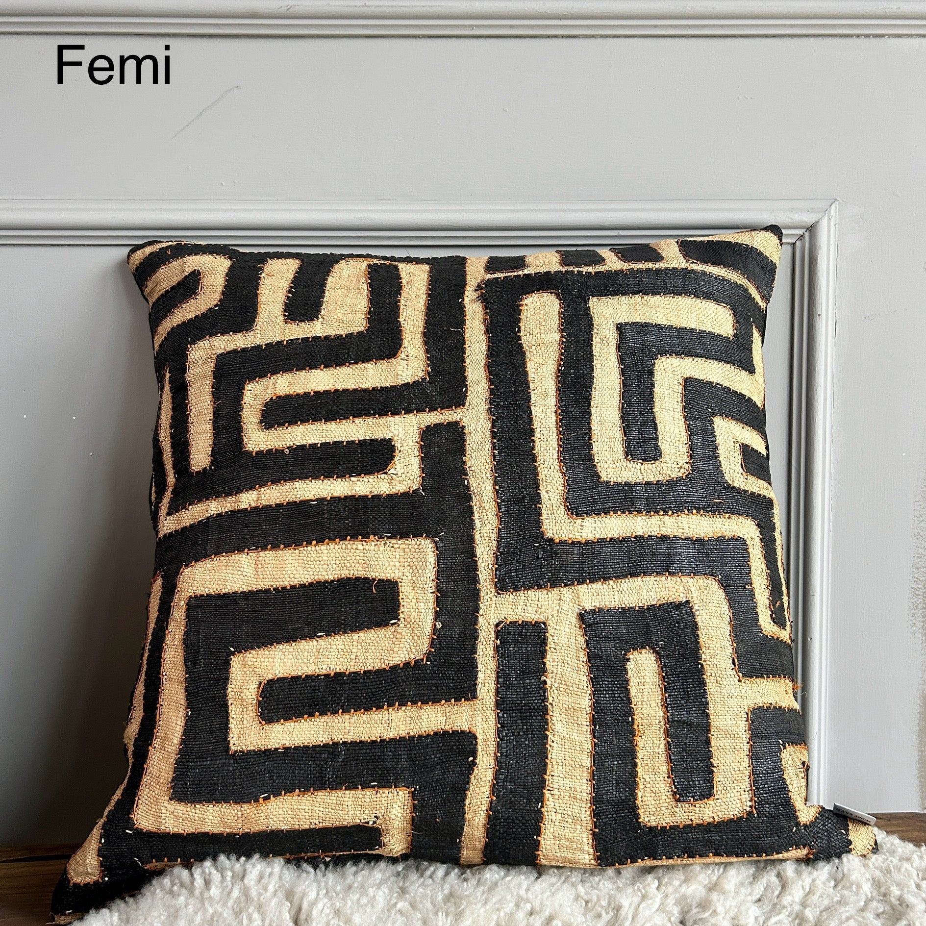 African Kuba Cloth Cushion