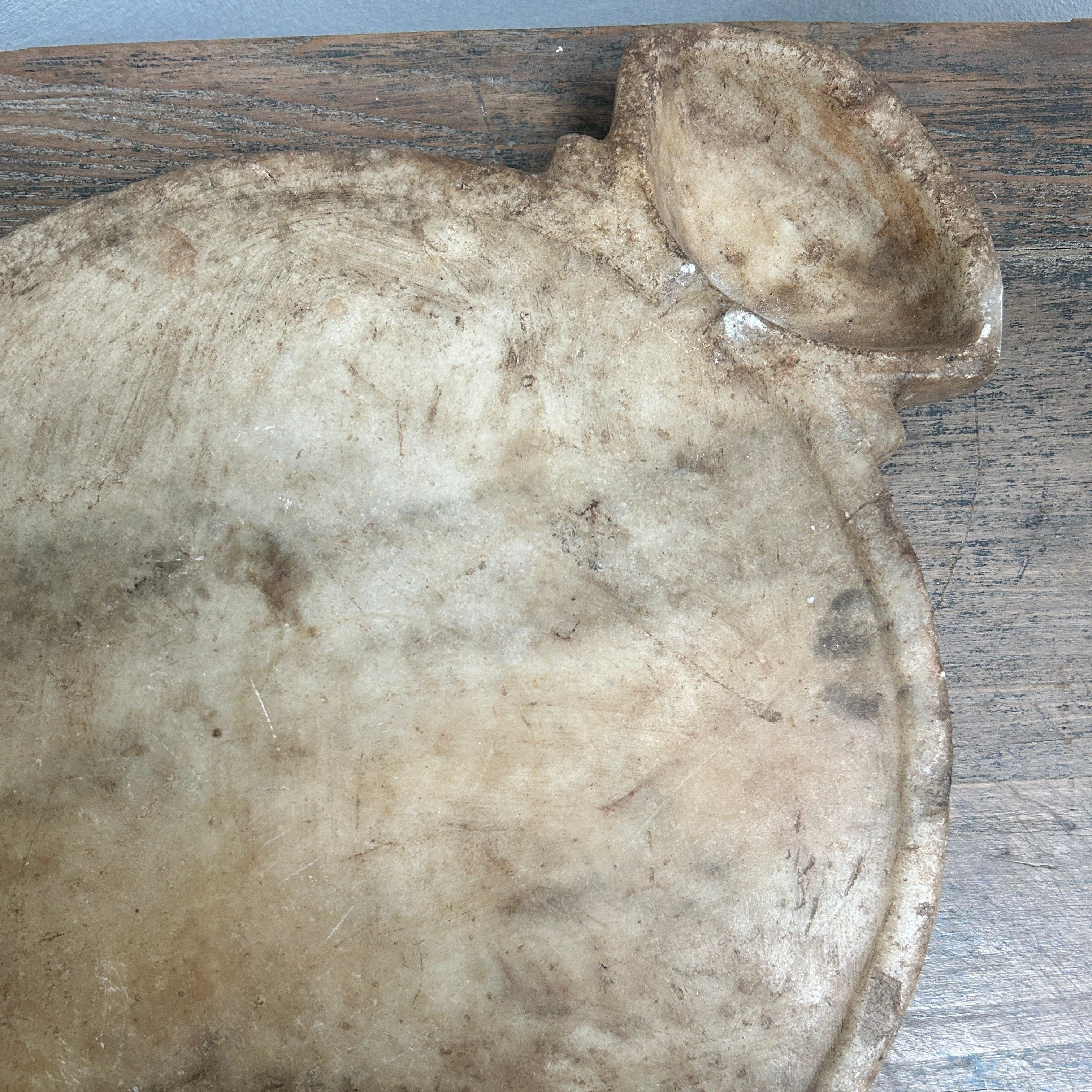 Antique Indian Marble Chapati Plate