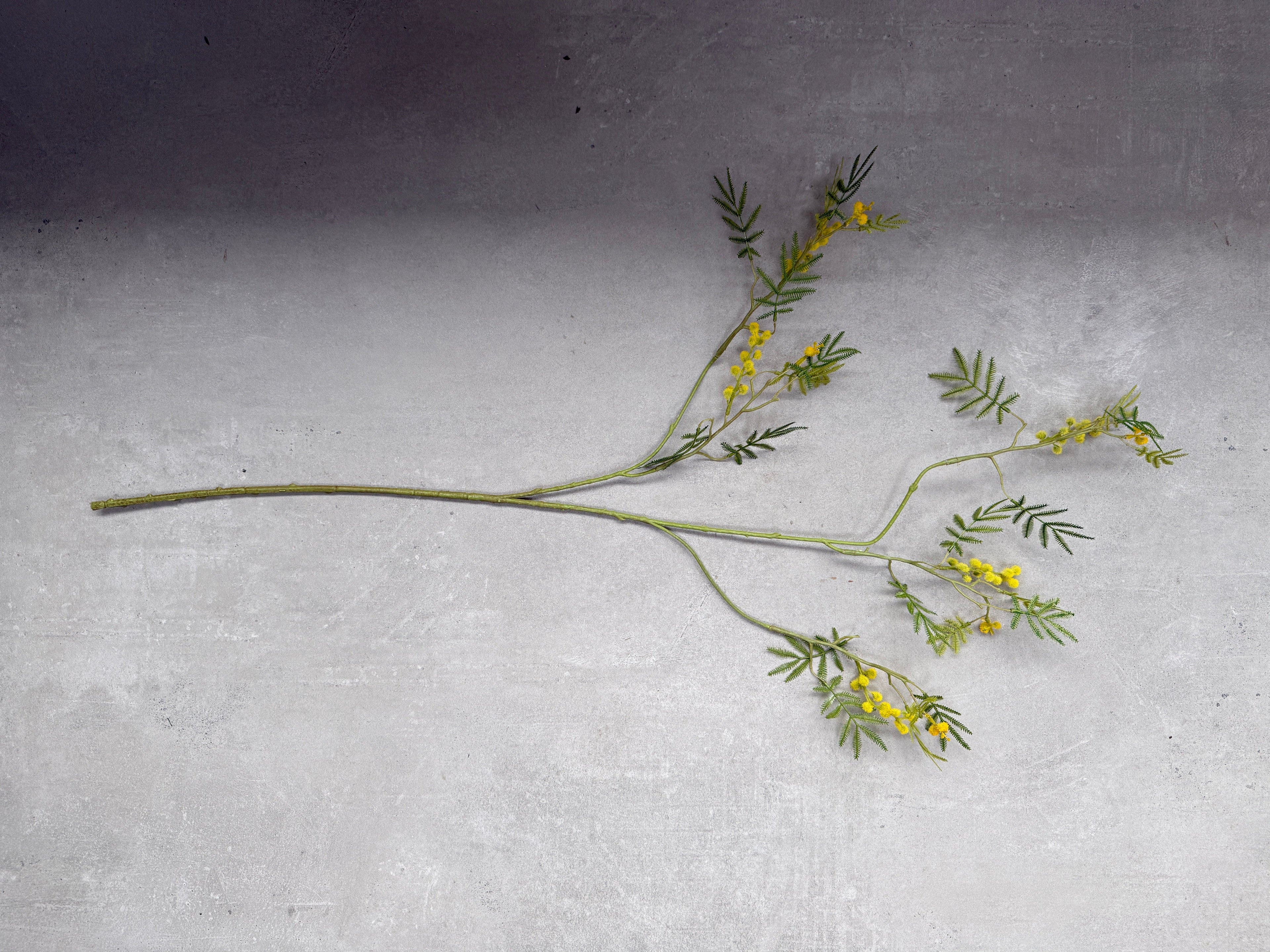 Faux Mimosa Spray Yellow 96cm