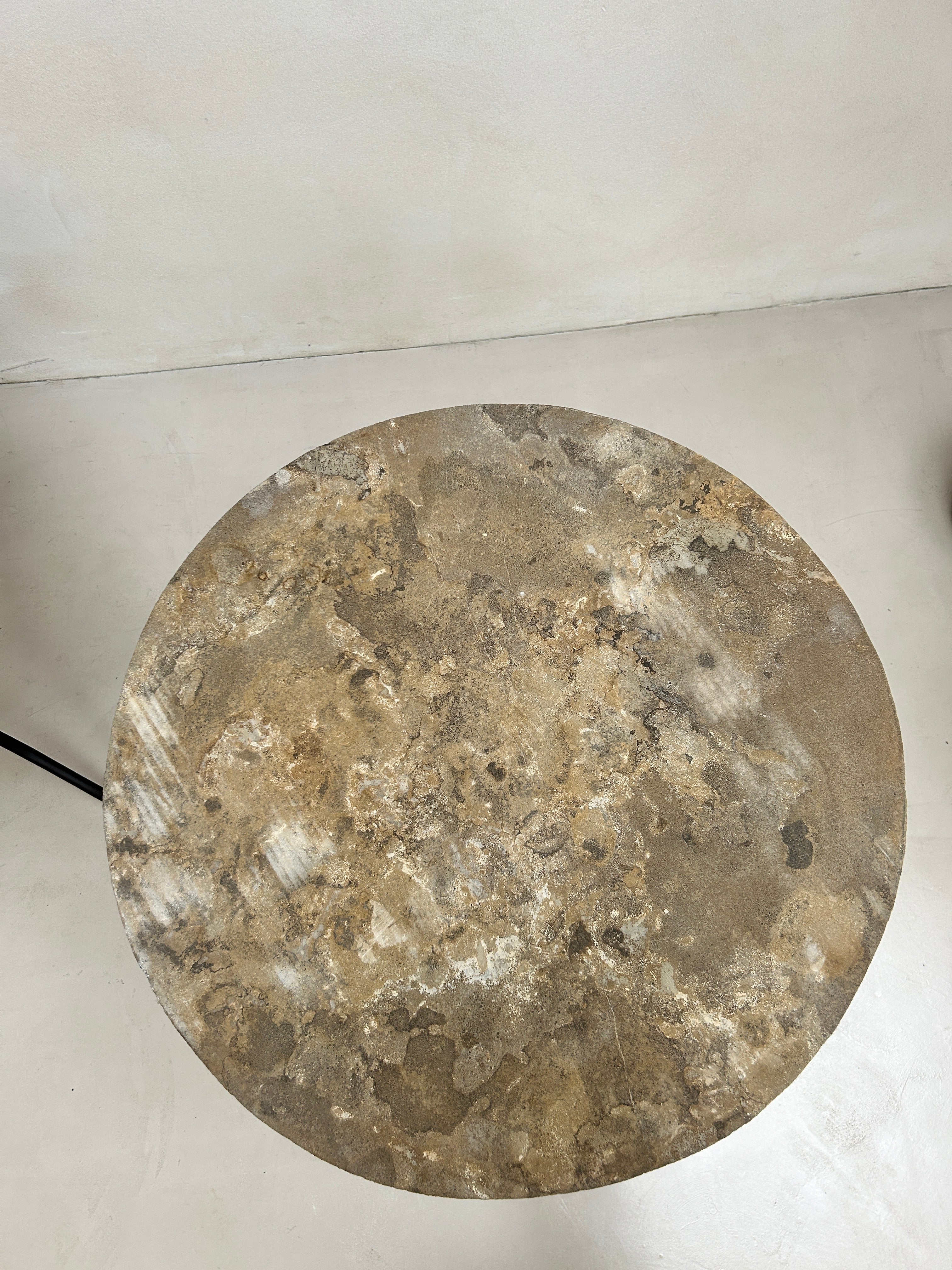 Stone top garden bistro round table