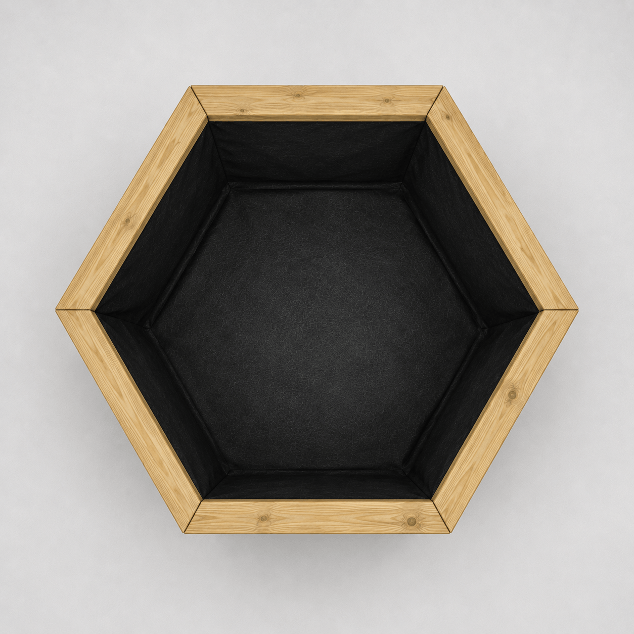 Simply Wood Hexagonal Wooden Garden Planter 60cm - Pressure-Treated Solid Timber Raised Bed, Natural