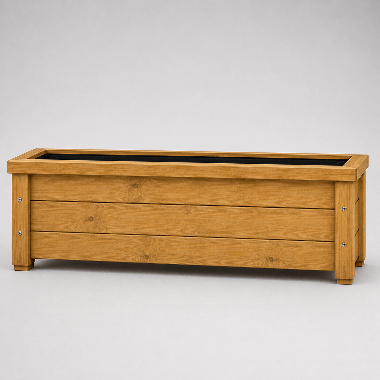Simply Wood Rectangular Wooden Trough Planter 100cm - Pressure-Treated Solid Timber Garden Trough, Natural