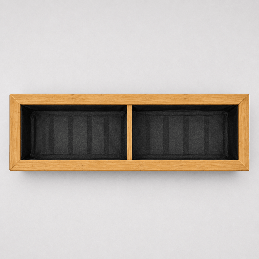 Simply Wood Rectangular Wooden Trough Planter 100cm - Pressure-Treated Solid Timber Garden Trough, Natural