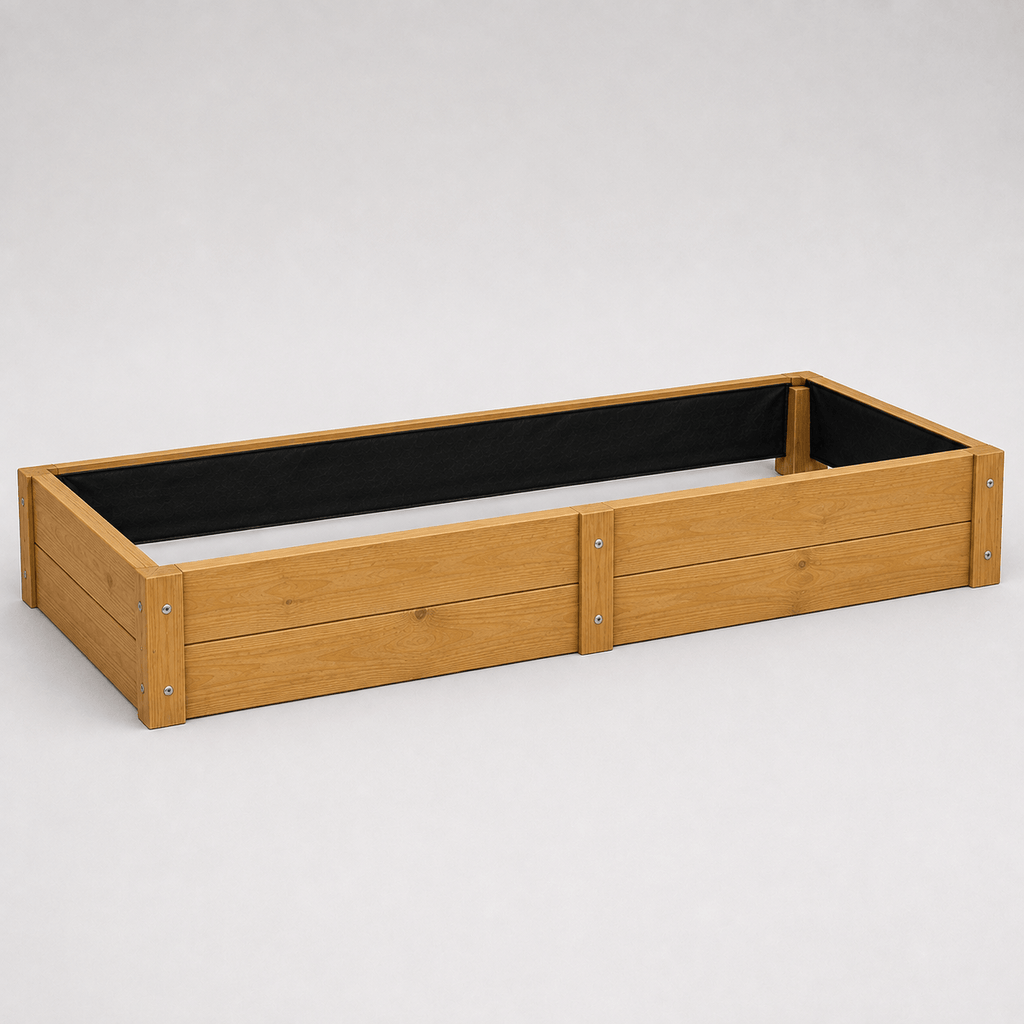 Simply Wood Wooden Raised Garden Bed 120 x 60cm - Pressure-Treated Solid Timber Vegetable Bed, Natural