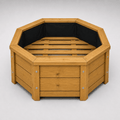 Simply Wood Octagonal Wooden Garden Planter 80cm - Pressure-Treated Solid Timber Patio Planter, Natural