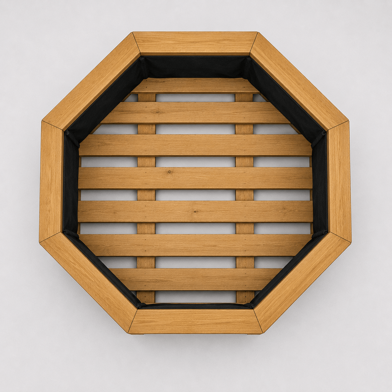 Simply Wood Octagonal Wooden Garden Planter 80cm - Pressure-Treated Solid Timber Patio Planter, Natural