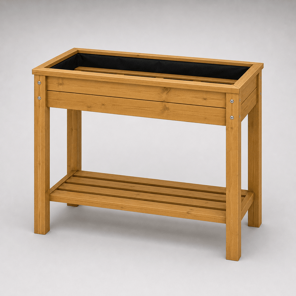 Simply Wood Wooden Herb Planter Table 80cm - Pressure-Treated Solid Timber Raised Standing Planter