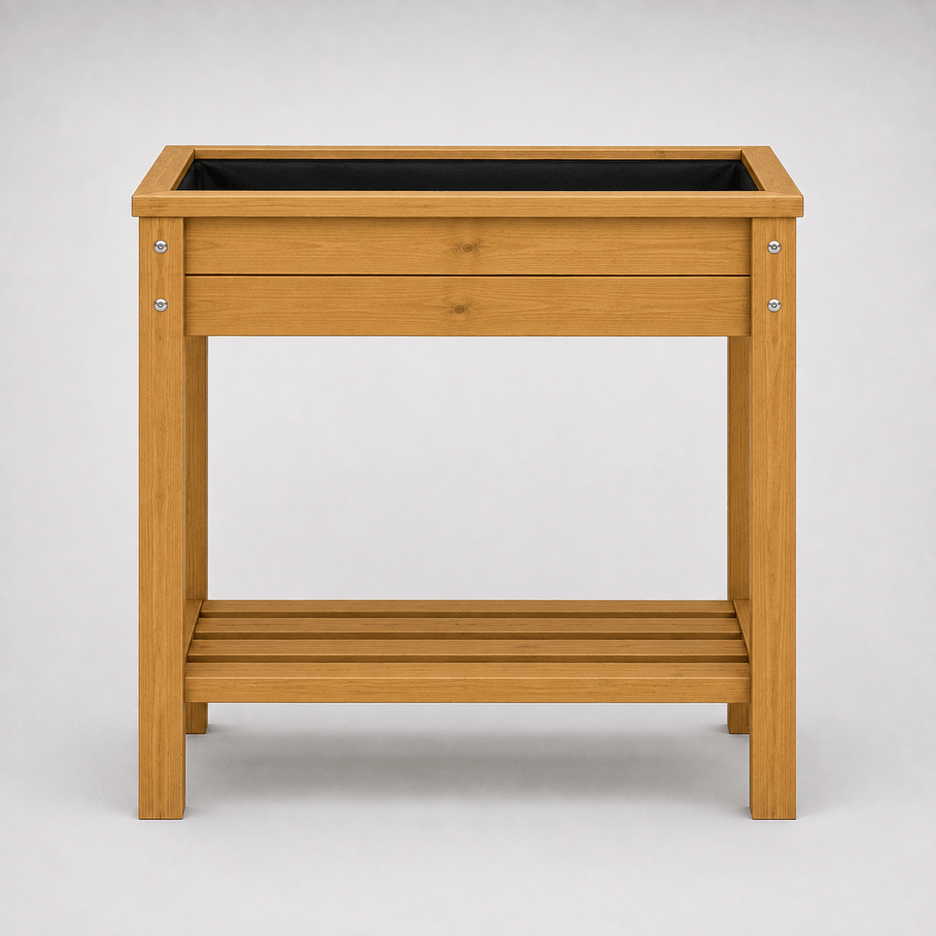 Simply Wood Wooden Herb Planter Table 80cm - Pressure-Treated Solid Timber Raised Standing Planter