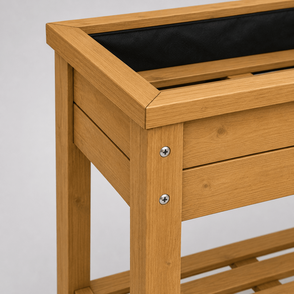 Simply Wood Wooden Herb Planter Table 80cm - Pressure-Treated Solid Timber Raised Standing Planter